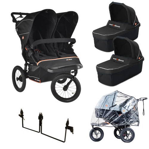 Out N About Nipper Double V6 Plus Twin Bundle - Summit Black