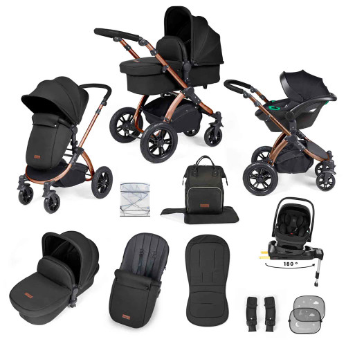 Ickle Bubba Stomp Luxe Nimbus Travel System - Bronze/Midnight/Black