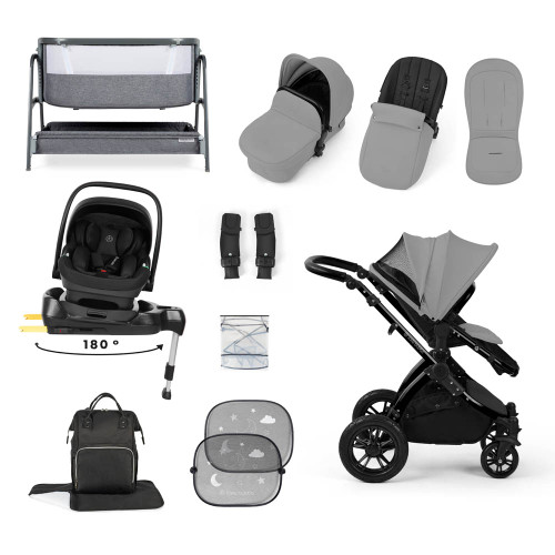 Ickle Bubba Stomp Luxe Nimbus Travel & Home Bundle - Black/Pearl Grey/Black