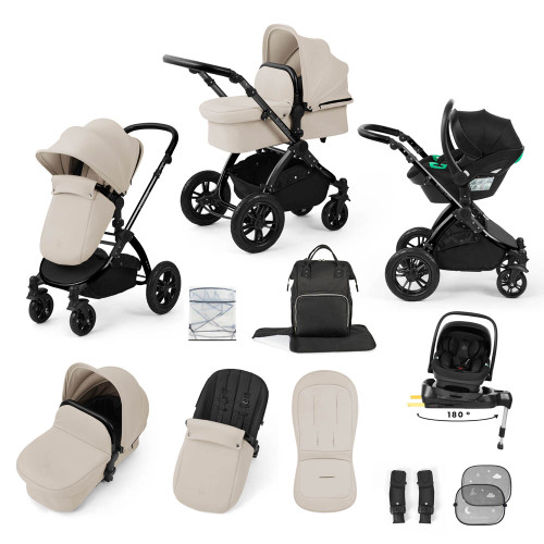 Ickle Bubba Stomp Luxe Nimbus Travel System - Black/Stone/Black