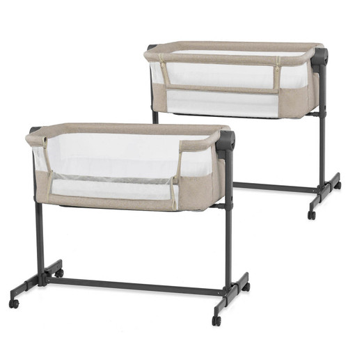 Kinderkraft Nestee Up 2 Bedside Crib - Beige