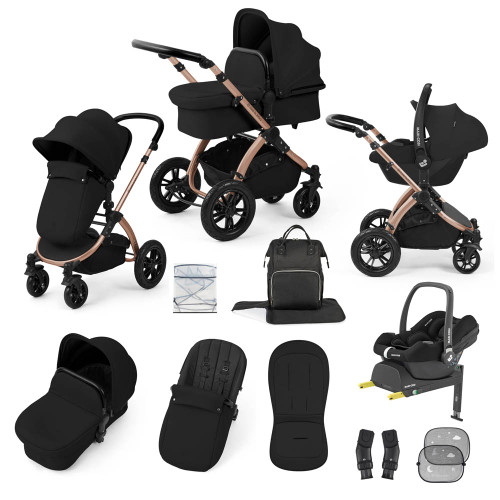 Ickle Bubba Stomp Luxe Cabriofix i-Size Travel System - Bronze/Midnight/Black
