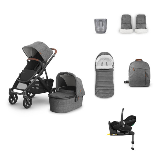 Uppababy VISTA V3 Pebble 360 Pro2 i-Size Travel System Bundle - Greyson
