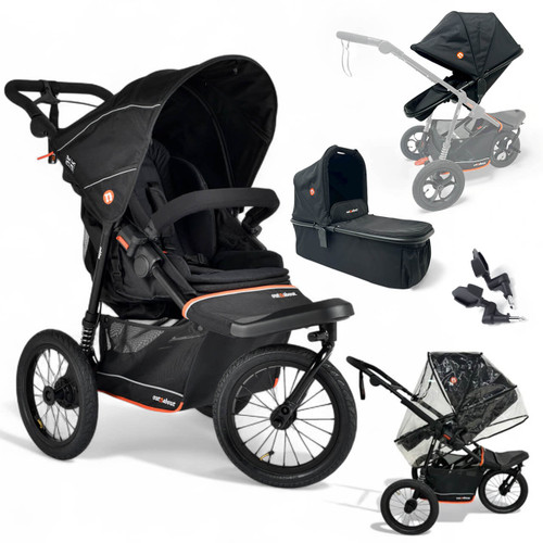 Out N About Nipper V6 Plus Switch Newborn Bundle - Summit Black