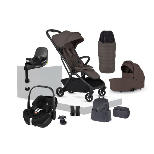 Silver Cross Nia Pebble 360 Pro2 Travel System with Accessories - Chocolate