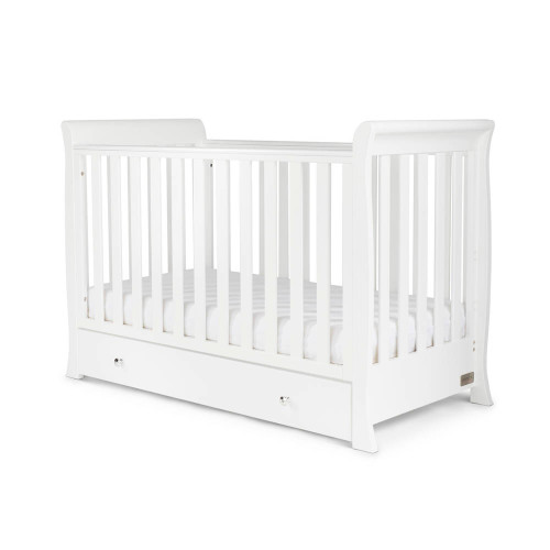 Ickle Bubba Snowdon 4 in 1 Mini Cot Bed and Fibre Mattress  - White