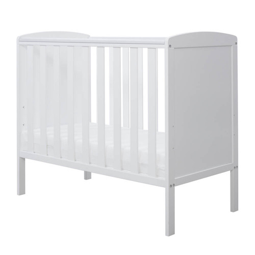 Ickle Bubba Coleby Space Saver Cot & All Seasons Premium Pocket Sprung Mattress - White