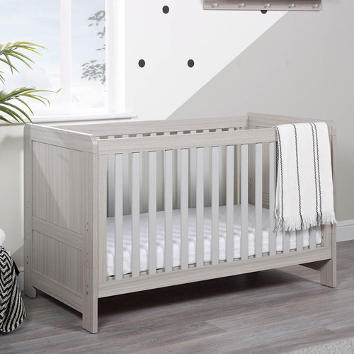 Ickle Bubba Pembrey Cot Bed and Premium Sprung Mattress - Ash Grey