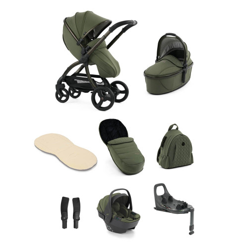 egg® 3 Luxury Shell 360 Car Seat Bundle - Sage