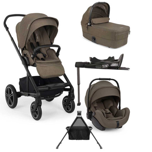 Nuna Mixx Next + Arra Flex & Base Curv Travel System Bundle - Pistachio