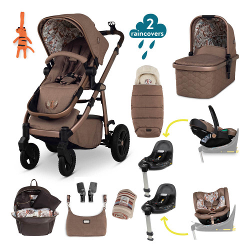 Cosatto Wow 3 Special Edition All Stage Family Rotate & Recline 2 Base Bundle - Tiger Tale