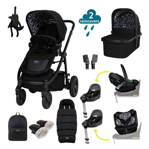 Cosatto Wow 3 All Stage Family Rotate & Recline 2 Base Bundle - Silhouette