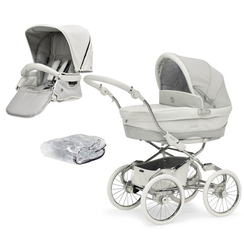Bebecar Prive Stylo Class Combi + Raincover - White Sparkle (691)