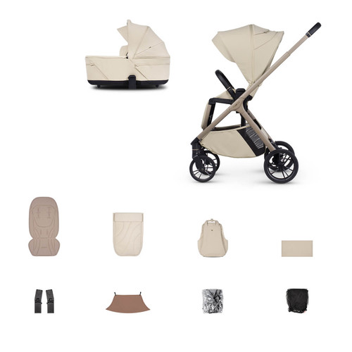 Venicci Tila 2-in-1 Pram (11-piece Essential Bundle) - Sabbia