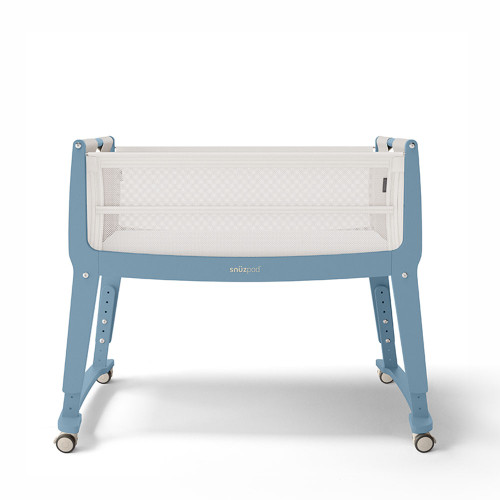 SnuzPod Studio Bedside Crib with Mattress - Santorini Sky