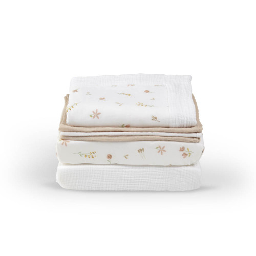 CuddleCo Universal Crib/Co Sleeper Bedding Set - Cashmere Meadow