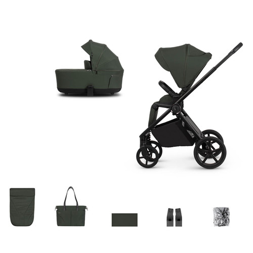 Venicci Claro 2 2-in-1 Pushchair (8-Piece Essential Bundle) - Forest