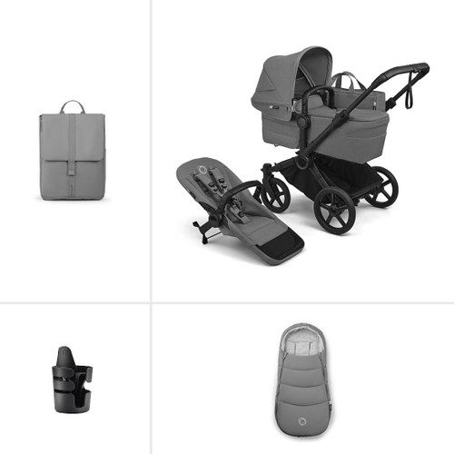 Bugaboo Donkey 6 Single Essential Pushchair Bundle - Moon Grey