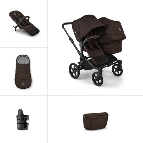 Bugaboo Donkey 6 Double Essential Pushchair Bundle - Cocoa Brown