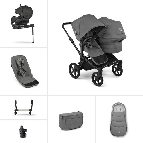 Bugaboo Donkey 6 Double Ultimate Pushchair Bundle - Moon Grey