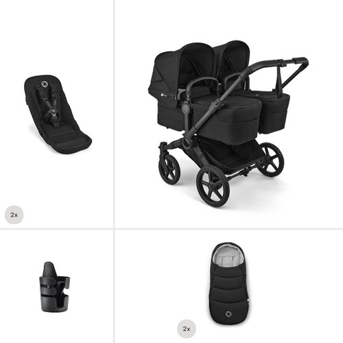Bugaboo Donkey 6 Twin Essential Pushchair Bundle - Heritage Black