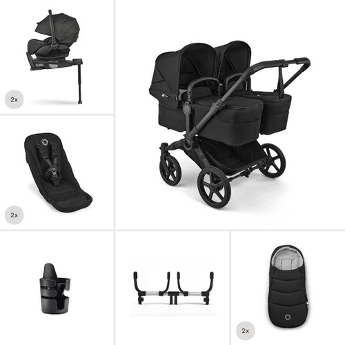 Bugaboo Donkey 6 Twin Ultimate Pushchair Bundle - Heritage Black