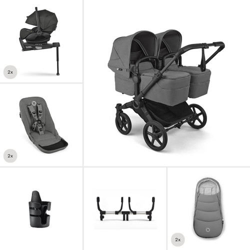 Bugaboo Donkey 6 Twin Ultimate Pushchair Bundle - Heritage Black