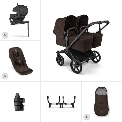 Bugaboo Donkey 6 Twin Ultimate Pushchair Bundle - Cocoa Brown