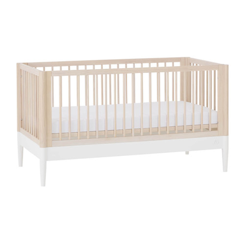 Gaia Baby Eos Cot Bed - White/Natural Ash