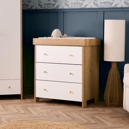 Obaby Nika Changing Unit - Oak & White