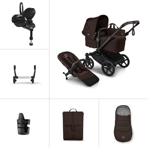 Bugaboo Donkey 6 Single Pebble 360 Pro2 Ultimate Pushchair Bundle - Cocoa Brown