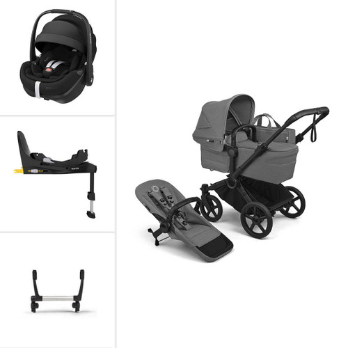 Bugaboo Donkey 6 Single Pebble 360 Pro2 Travel System - Moon Grey