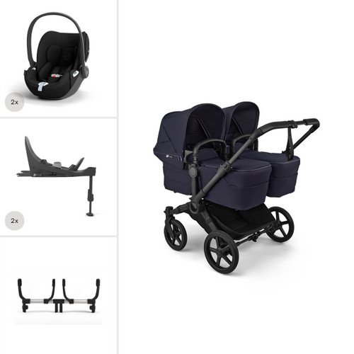 Bugaboo Donkey 6 Twin Cloud T Travel System - Deep Indigo