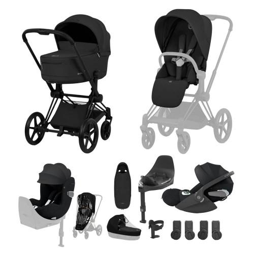 Cybex Priam Comfort Ultimate Birth & Beyond Bundle - Matt Black/Sepia Black