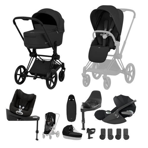 Cybex Priam Comfort Ultimate Birth & Beyond Bundle - Matt Black/Sepia Black