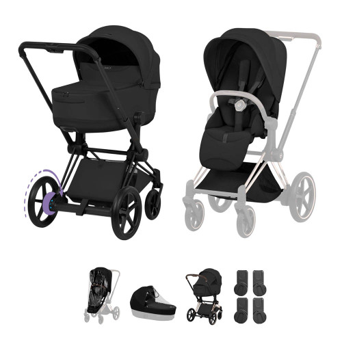 Cybex e-Priam Style Pushchair & Carrycot - Sepia Black