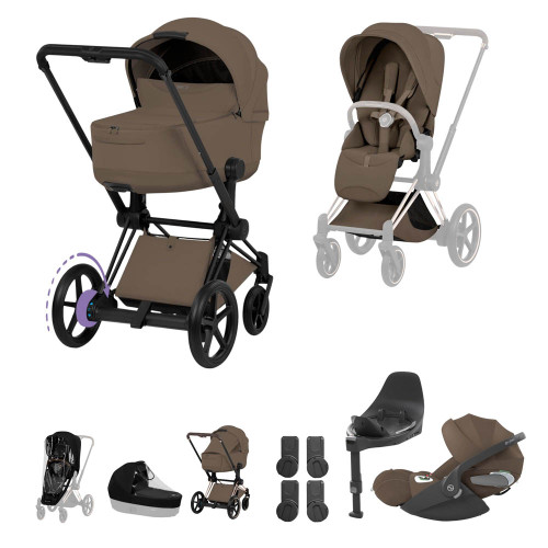 Cybex e-Priam Style Ultimate Bundle - Coconut Brown