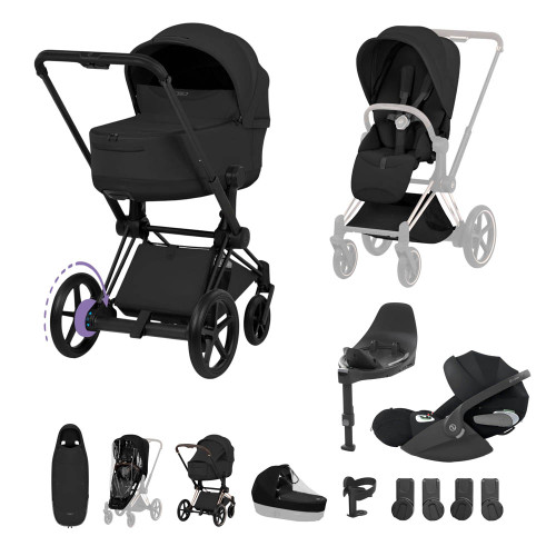 Cybex e-Priam Style Ultimate Accessory Bundle - Sepia Black
