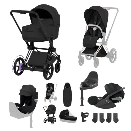 Cybex e-Priam Style Ultimate Birth & Beyond Bundle - Sepia Black