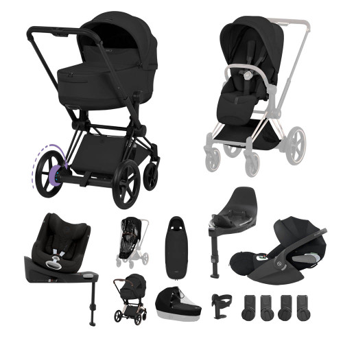 Cybex e-Priam Style Ultimate Birth & Beyond Bundle - Sepia Black