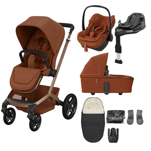 Maxi Cosi Fame 8-Piece Premium Travel System - Copper Terra