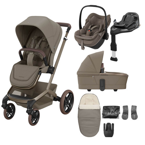 Maxi Cosi Fame 8 Piece Premium Travel System - Oak Truffle