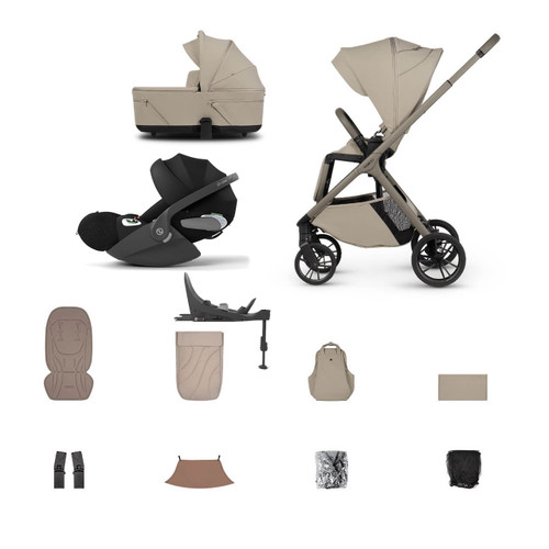 Venicci Tila 4-in-1 Cloud T + Base Travel System - Latte