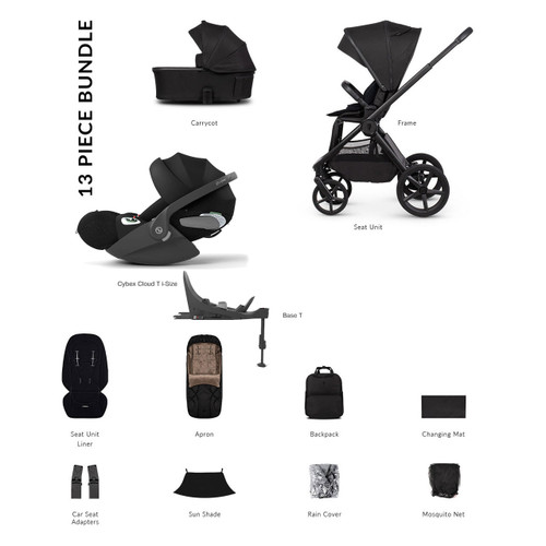 Venicci Upline 3 4-in-1 Cloud T + Base Travel System - Onyx