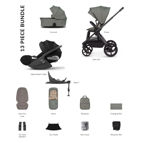 Venicci Upline 3 4-in-1 Cloud T + Base Travel System - Aloe