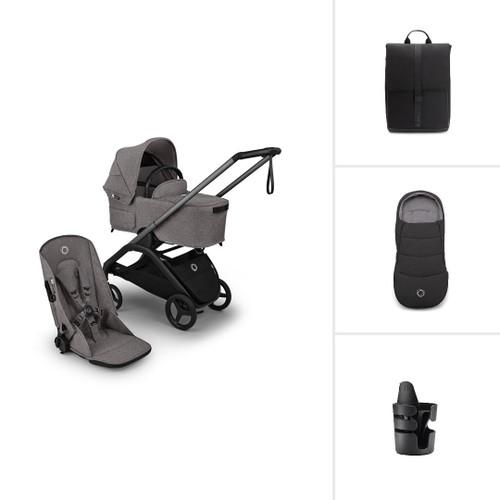 Bugaboo Dragonfly Plus Complete Bundle - Grey Melange