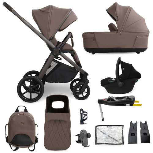 My Babiie MB450 LUXE 3-in-1 Travel System + Base - Cookie