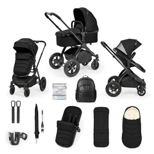Ickle Bubba Stomp Luxe Elements 12-Piece Pram - Raven