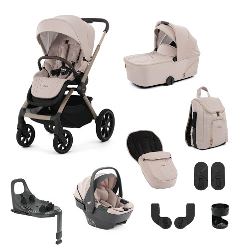 Oyster Vee Travel System Bundle - Cream/Vanilla
