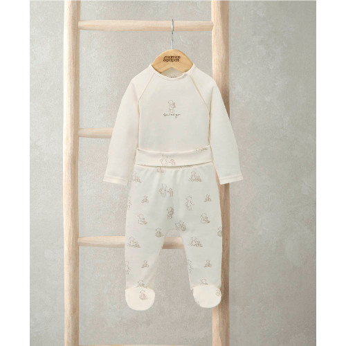 Mamas & Papas Bear Print 2-Piece Bodysuit Set